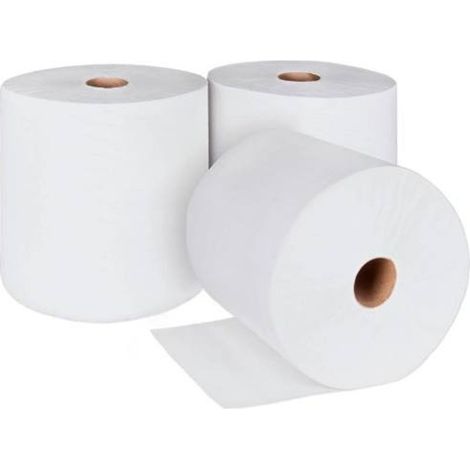 Rouleau industriel de 380 m, largeur 285 mm, 2 plis recyclé, blanc
