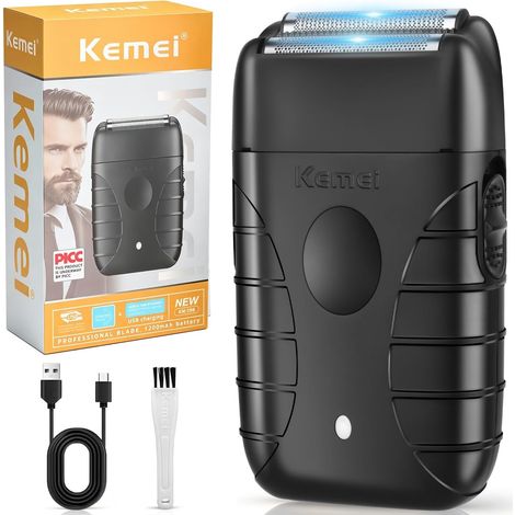 Dual Leaf Electric Razor for Men, Cordless Barber Shaver USB Rechargeable, Up to 180 Minutes Use (1/5)