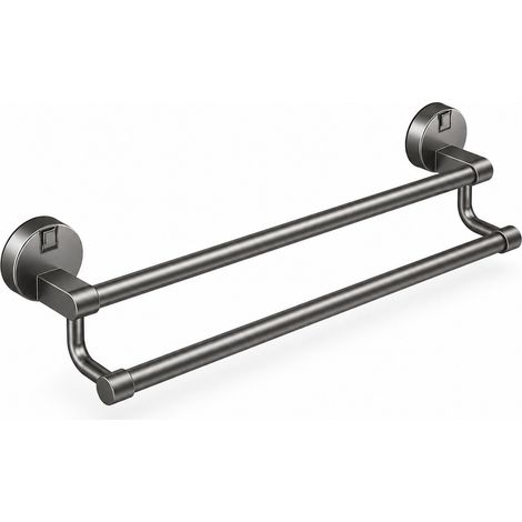 Portasciugamani doppio a ventosa per bagno 60 cm (1/5)