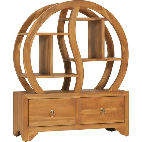 Schrank mit Yin-Yang-Regal 68x26x83 cm Teak Massivholz