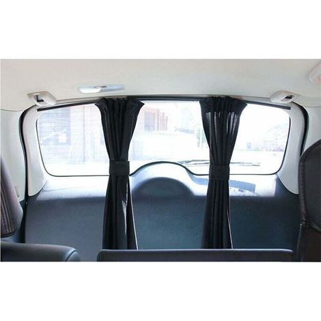 Rideaux de voiture / pare-soleil pour vitres arrière et latérales, confidentialité, protection UV et thermique, assombrit, anti-soleil Noir-Fei Yu (1/3)