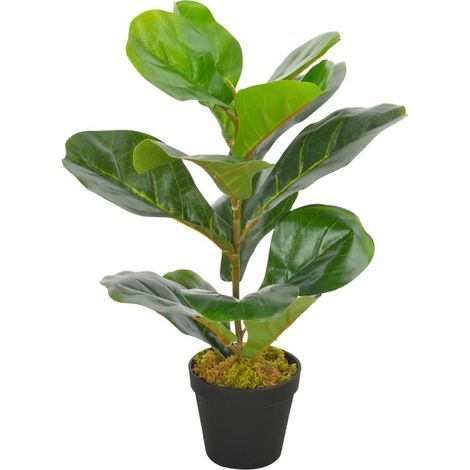 Figuier lyre artificiel avec pot, vert, 45 cm (1/2)