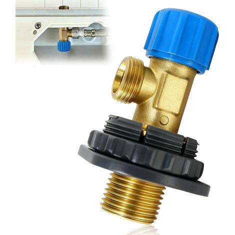 Vanne d'angle 3/8" en laiton, chasse d'eau encastrée, vanne d'arrêt WC (1/5)