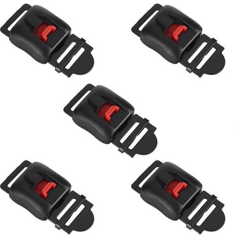 5pcs Moto casque jugulaire clip Boucle à déclenchement rapide (1/4)