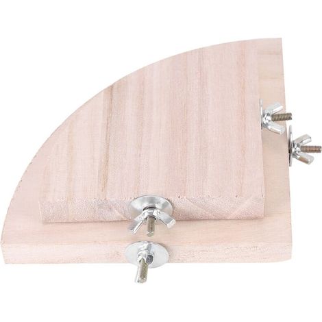 Gabbia per uccelli a forma di ventaglio, 2 pezzi, posatoi, piattaforma di supporto, giocattolo per animali domestici, per criceti, pappagalli, trendy -Crezuo