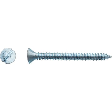 Vis à tôle tête fraisée fendue Zingué - 4,8 x 15,9 mm - BIVI