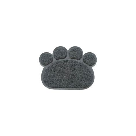 Tapis de bac à litière pour chat, tapis de litière pour chat, tapis de nettoyage de bol d'alimentation plat 3040 cm (gris) (1/5)