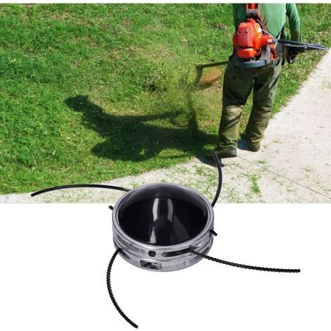 Tête de coupe universelle en aluminium à 4 fils 40CC, tête de coupe à arbre droit à 4 fils (1/4)