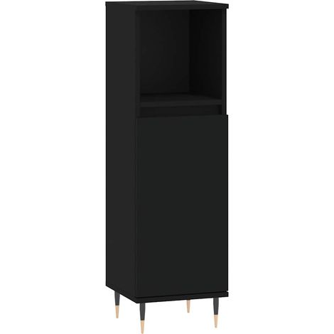 Maison Exclusive - Badschrank Schwarz 30x30x100 cm Holzwerkstoff