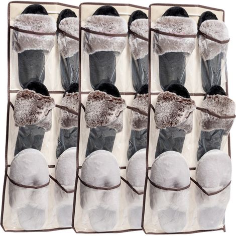 Organizer Spazio 6 Tasche Scarpiera Armadio Organizzatore Guardaroba Scarpe Ciabatte, misura1 PezzocoloreScarpe