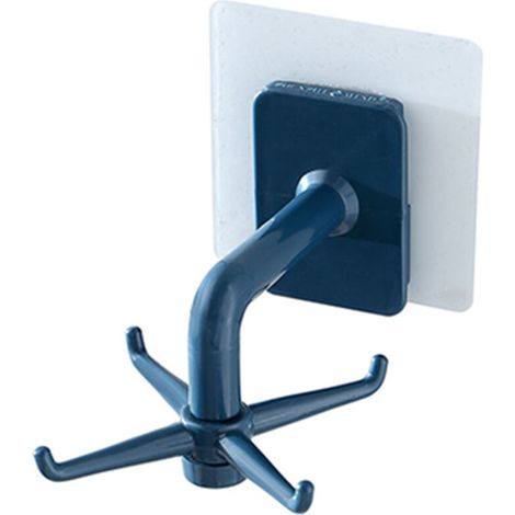 Hair Dryer Holder, Set of 3 Swivel Adhesive Wall Hooks for Kitchen and Bathroom (1/5)
