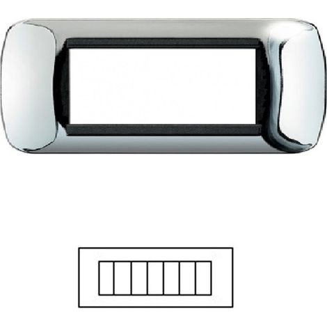 PLACCA 8807-04 7P CROMO/INT METALLO