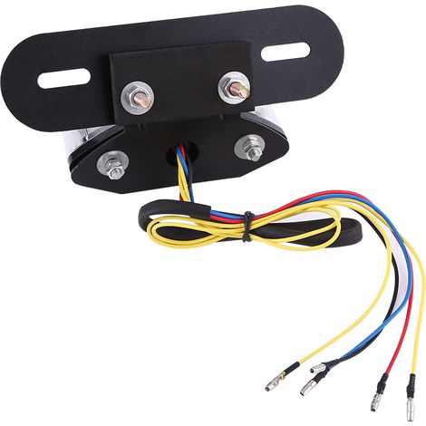 Integriertes graues 12V-Rücklicht für Motorrad, Quad, ATV, mit Blinker und Bremslicht, ausgestattet mit 16 LEDs und Kennzeichenbeleuchtung. (1/5)
