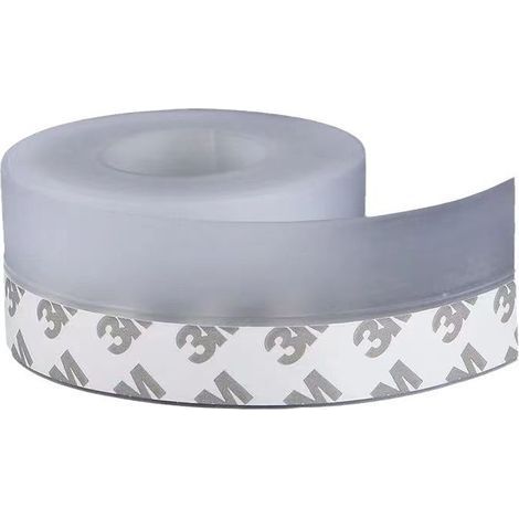 Bande d'étanchéité en silicone. bande autoadhésive transparente de 10 mètres. joint de porte étanche à l'eau. au vent et à la poussière (largeur 35 mm) (1/5)