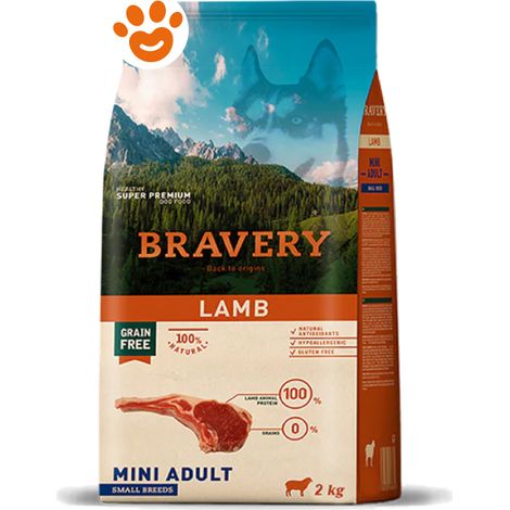 Bravery Dog Adult Mini Agnello - Sacco 7 Kg - Cibo Secco Cani