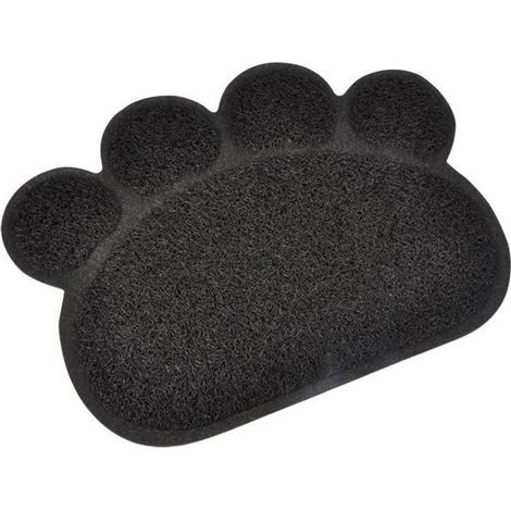 Alfombrilla de PVC para arenero Pattou - 30x40 cm - Negra - Para gatos