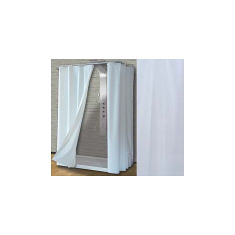 TENDA PER DOCCIA IN PEVA TINTA UNITA COLORE BIANCO- - cm.180x200h. - 1 blister SANIPLAST
