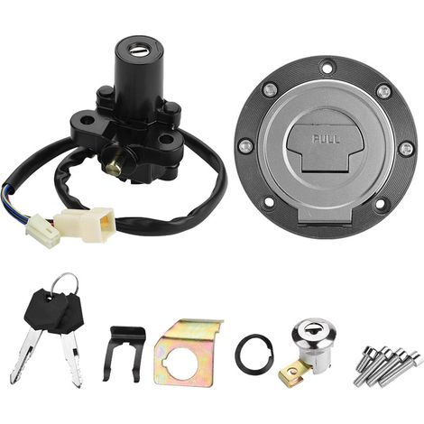 Wegfahrsperre mit Schlüsseln, Tankdeckel und Sitzbankschloss für Yamaha YZF R1 R6 R6S FZ6 FJR1300 (1/5)