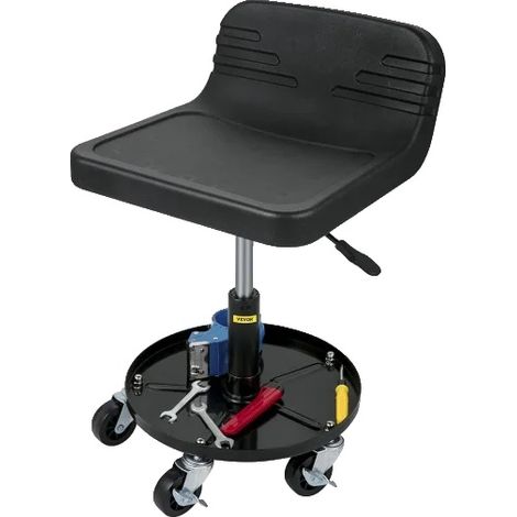 Tabouret de Mécanicien, Construction en Acier Durable, Hauteur Réglable, B (1/2)