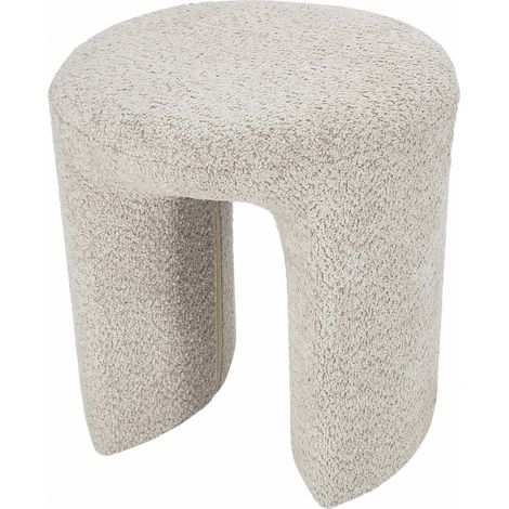 tabouret d'appoint en tissu doux beige pour salon moderne - beige doux naturel (1/3)