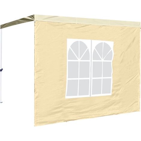 Laterales Individuales Carpas Plegables - Lateral con Ventana Inglesa 3 Metros Master - Crema
