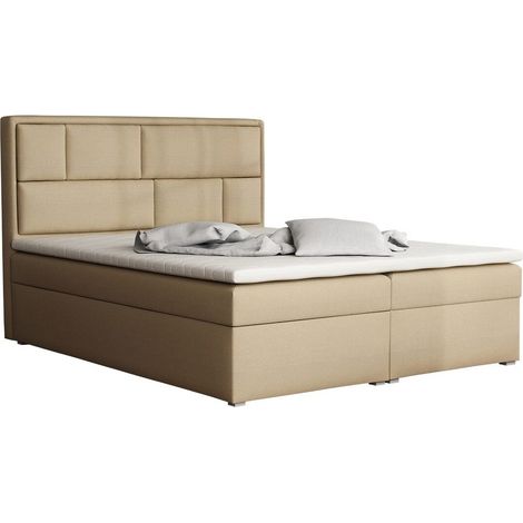Lit boxspring Pomona 115, Victoria 14 853, Continental, Double, 180x200, Tissu, Disponible, 180x215x115cm (1/5)