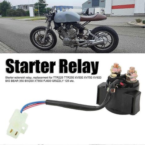 Solenoide de relé de arranque para Yamaha TTR225/250 XV500/750/920 BIG BEAR 350 Arranque de motor (1/2)