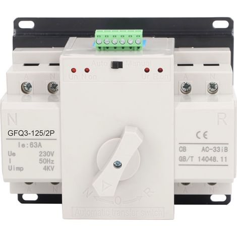 Automatischer 63A AC230V Dual-Power-Umschalter für Mini-Generatoren, Umschalter für Haus, Werkstatt oder Gebäude