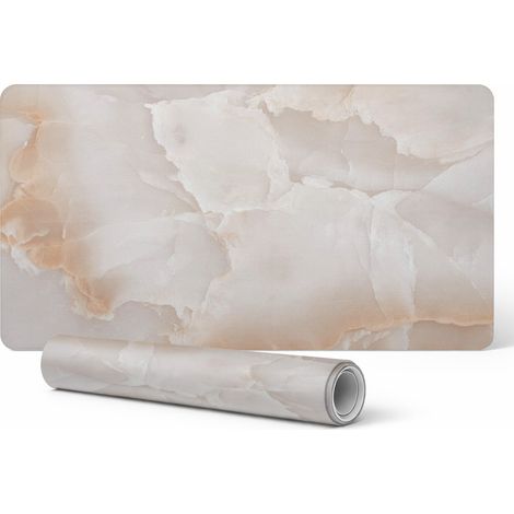 Alfombrilla protectora para escritorio, teclado y rat贸n con textura de m谩rmol, 120x60 cm.