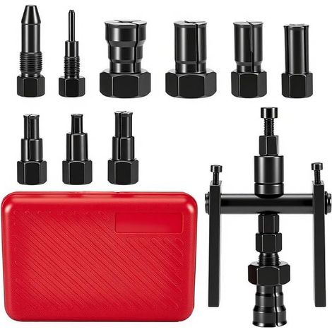 Ensemble d'extracteurs de Roulement Intérieur Moto 10 Pièces,8-25mm,Outil d'extraction de Roue,Robuste avec Rangement (1/5)