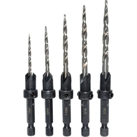 5pièces Forets à Fraiser Pour Bois Et Matériaux Variés Lot De Accessoires Pour Perceuse Électrique Et Outils De Travail Du Bois (1/5)