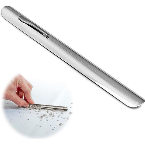 Ramasse miettes de Table INOX Courbé Accessoires Restaurant Manuel,Idéal pour Débarrasser Votre Nappe,Ramasse Miette de Table,Ramasse Miette,Brosse Ramasse-Miettes (1) (1/5)