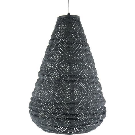 LUMIZ Lampion Solarlampe Drop 28 Topaze Dark Grey dunkelgrau Ø 28 cm - Tyvek® (1/5)
