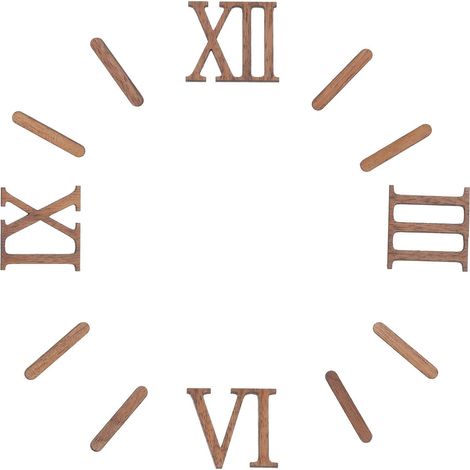1 Jeu d'horloge Murale à Faire soi-même, Chiffres Romains, Petite Horloge Murale, Facile à Utiliser et à Stocker, matériau en Bois, 22,4 cm, idéale pour la décoration de la Maison et Les (1/5)