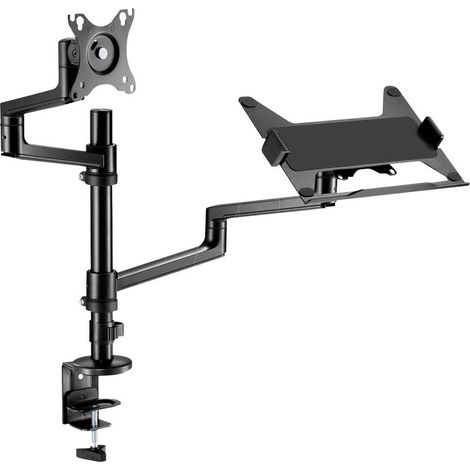 ICY BOX Support d'écran IB-MS622-T Monitorständer für einen Monitor bis 32 und ein Notebook bis 17,3 1 81,3 cm (32)
