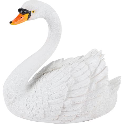 Figurine de Cygne Blanc Flottant en Résine pour Décoration de Jardin et Paysage (1/5)