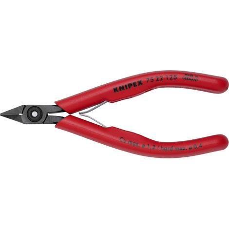 KNIPEX 75 22 125 Pince coupante de côté pour l'électronique avec gaines en plastique brunie 125 mm