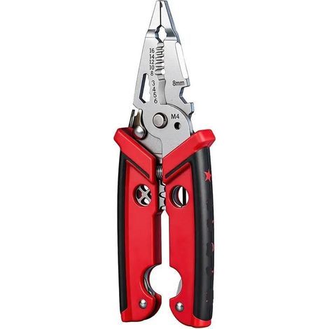 Compatible avec : Pince à dénuder multifonction 18-en-1, pince à sertir pour électricien, outil manuel professionnel à double lame. (1/2)