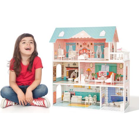 Coffre à jouets Maison, Cabane enfant exterieur, véritable maison de jeu de rêve, super cadeau pour les filles, KINSI (1/5)