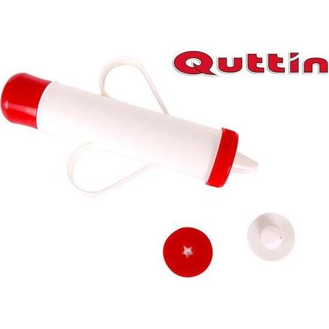 churrera para churros de lazo y madrileños blanca-roja con accesorios quttin