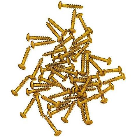 Viti Ferro Ottonato A Legno Testa Bombata 2X10 Mm