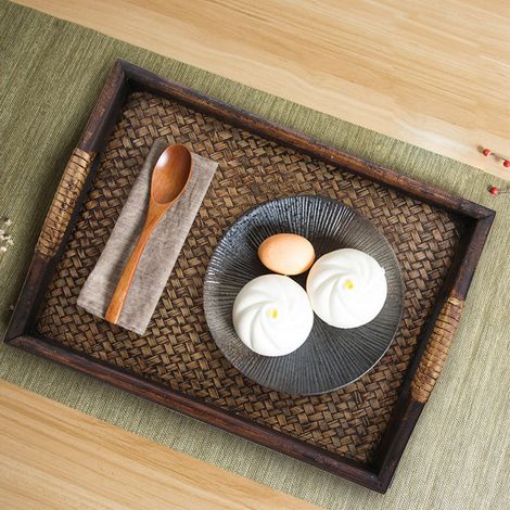 Plateau de service multifonctionnel pour le thé, les fruits, les bonbons et autres aliments, à la maison ou à l'hôtel. (1/5)