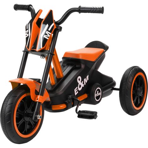 Dreirad, Kinderfahrrad, Laufrad, Kinderrad mit Pedal, Lauffahrrad für Kinder 18-36 Monaten, Stahl, 79x44x47 cm, Orange
