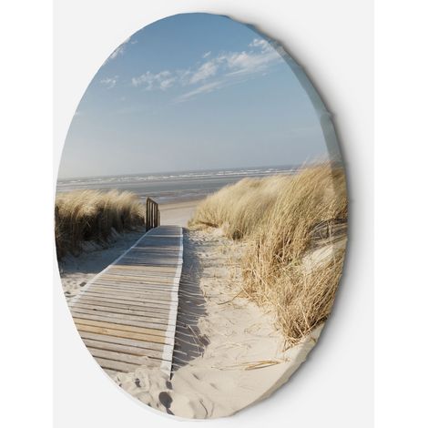Tableau sur toile Image circulaire Mer Plage Dunes 40x40 (1/5)