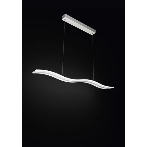 Suspension Led 48W En Métal Blanc, Technologie Cct Sélectionnable 3000K-4000K-6000K Avec Fonction Dimmable, Design Moderne - Marque Perenz (1/3)