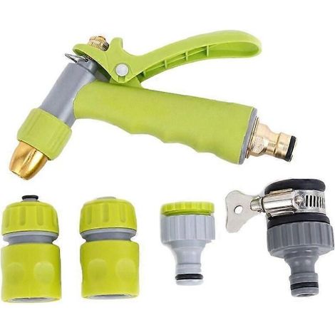 Aluminum-Coppered Water Gun Car Wash High-Pressure Spray Gun Set (1/5)