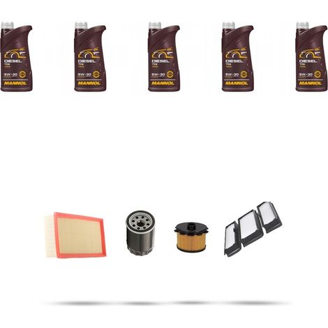 Kit tagliando 4 FILTRI e 5L OLIO compatibile con Citroen Dispatch I 1.9d 51kw dal 1998 (1/5)
