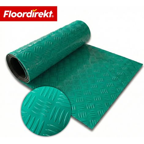 PVC-Bodenbelag Bullet Riffelblech-Optik Grün 110  Breitex 250 cm