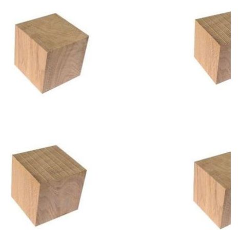 Pied de meuble chêne 5 cm lot 4 pcs (1/2)