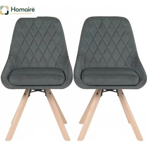 Gartenstuhl aus grauem Samt 41 x 40 x 84 cm HOMAIRE (1/5)